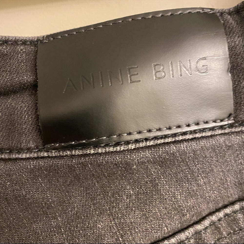 Anine Bing Black Distressed Skinny Jeans - Picture 4 of 8